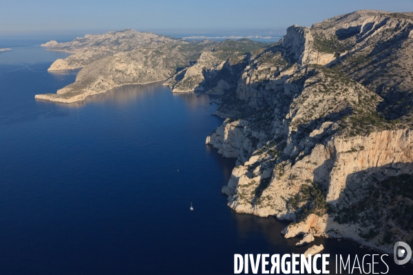Vue aérienne des Calanques, Cassis, La Ciotat