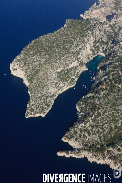 Vue aérienne des Calanques, Cassis, La Ciotat