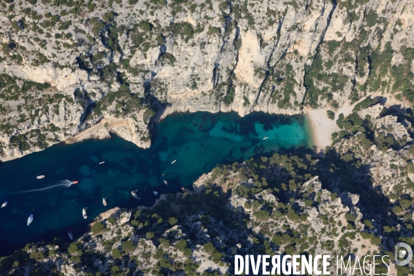 Vue aérienne des Calanques, Cassis, La Ciotat