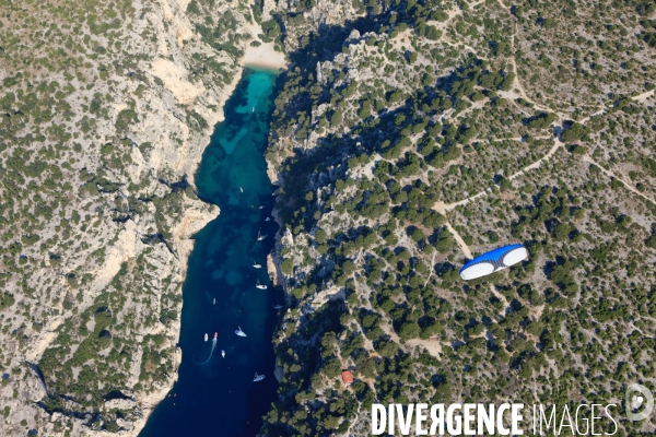 Vue aérienne des Calanques, Cassis, La Ciotat