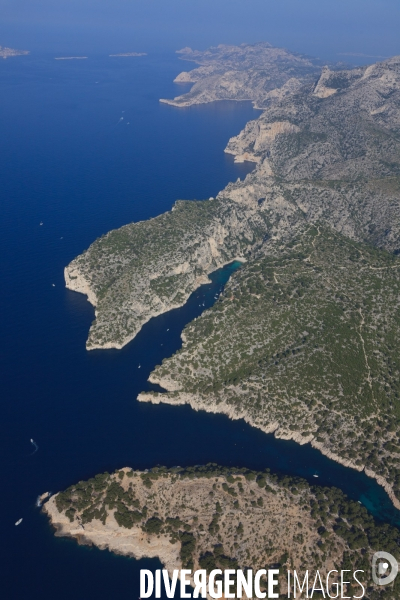 Vue aérienne des Calanques, Cassis, La Ciotat