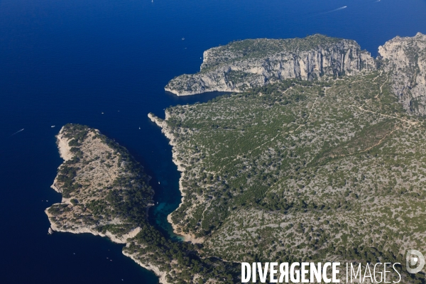 Vue aérienne des Calanques, Cassis, La Ciotat