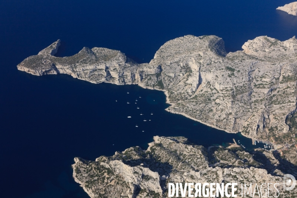 Vue aérienne des Calanques, Cassis, La Ciotat