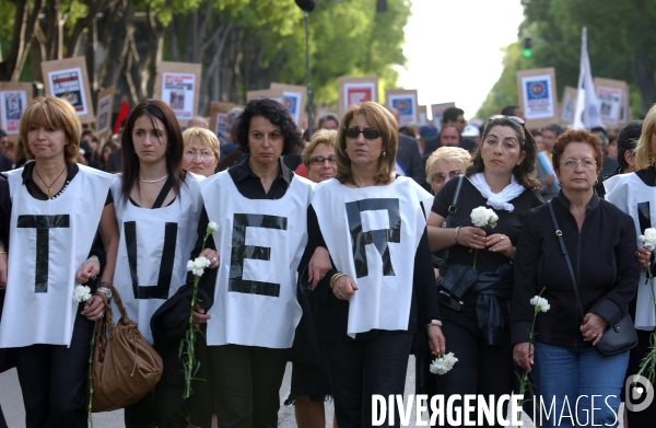 Céremonies pour le 91 éme anniverssaire du genocide armenien a marseille.