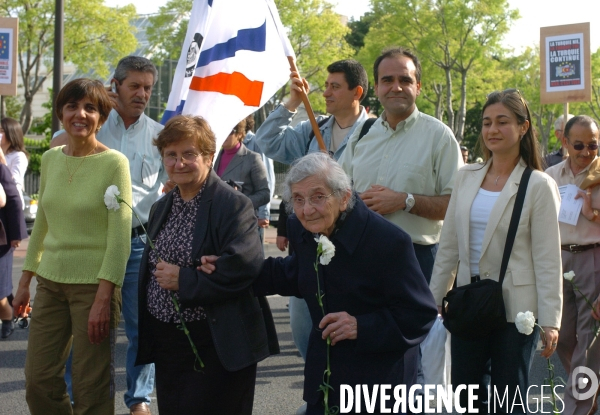 Céremonies pour le 91 éme anniverssaire du genocide armenien a marseille.