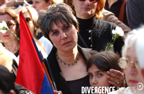Céremonies pour le 91 éme anniverssaire du genocide armenien a marseille.