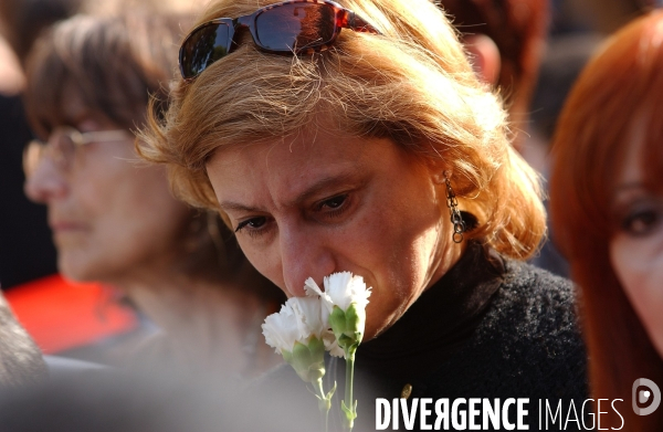 Céremonies pour le 91 éme anniverssaire du genocide armenien a marseille.