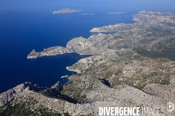 Vue aérienne des Calanques, Cassis, La Ciotat