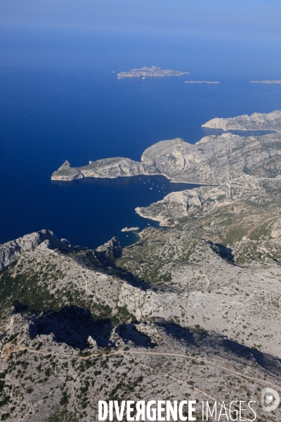 Vue aérienne des Calanques, Cassis, La Ciotat