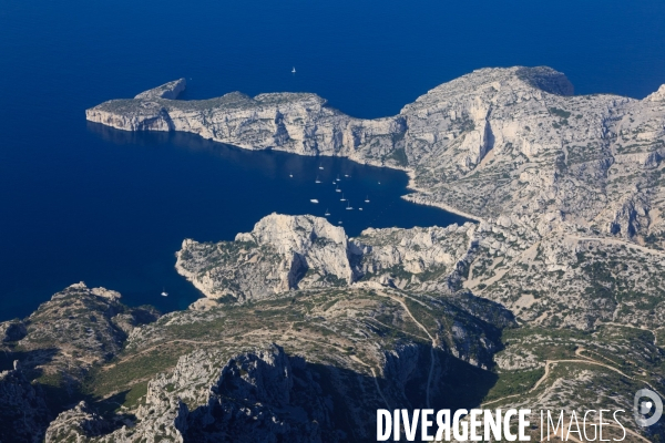 Vue aérienne des Calanques, Cassis, La Ciotat