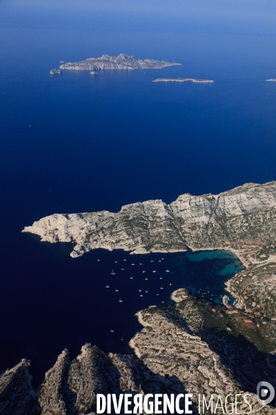 Vue aérienne des Calanques, Cassis, La Ciotat