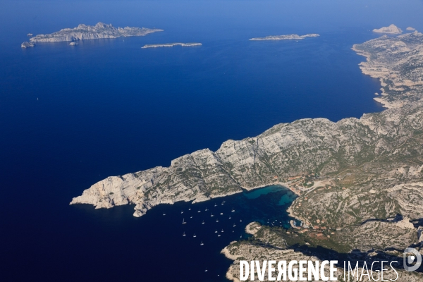 Vue aérienne des Calanques, Cassis, La Ciotat