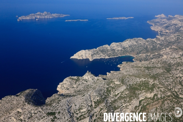 Vue aérienne des Calanques, Cassis, La Ciotat