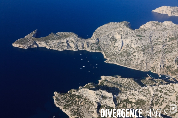 Vue aérienne des Calanques, Cassis, La Ciotat