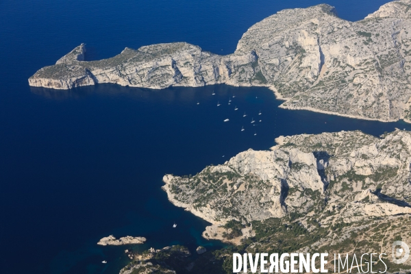 Vue aérienne des Calanques, Cassis, La Ciotat