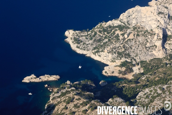 Vue aérienne des Calanques, Cassis, La Ciotat