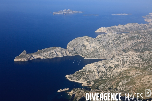 Vue aérienne des Calanques, Cassis, La Ciotat