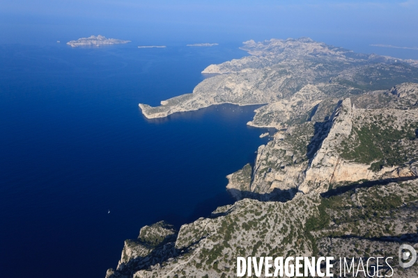 Vue aérienne des Calanques, Cassis, La Ciotat