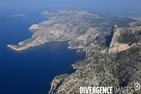 Vue aérienne des Calanques, Cassis, La Ciotat