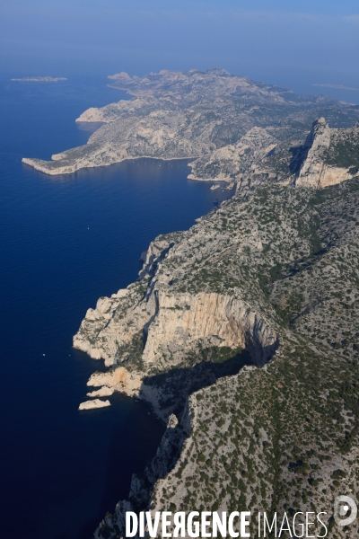Vue aérienne des Calanques, Cassis, La Ciotat
