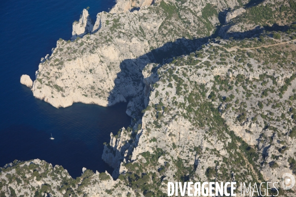 Vue aérienne des Calanques, Cassis, La Ciotat