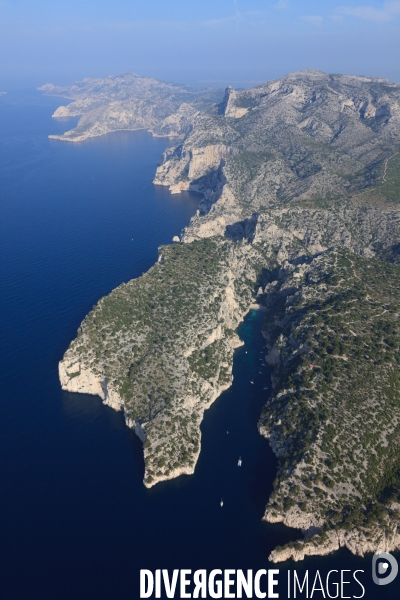 Vue aérienne des Calanques, Cassis, La Ciotat