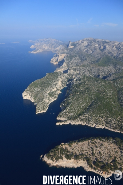 Vue aérienne des Calanques, Cassis, La Ciotat