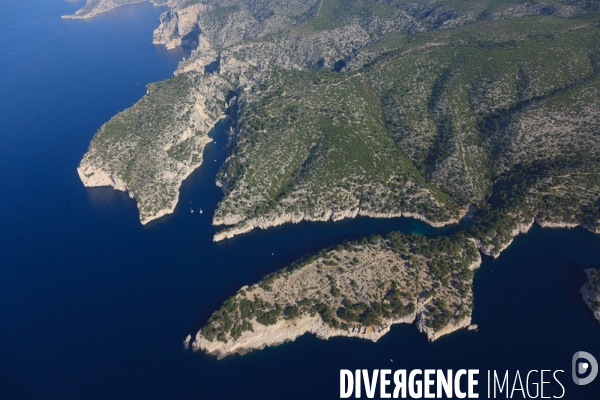 Vue aérienne des Calanques, Cassis, La Ciotat
