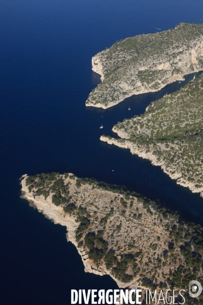 Vue aérienne des Calanques, Cassis, La Ciotat