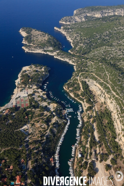 Vue aérienne des Calanques, Cassis, La Ciotat