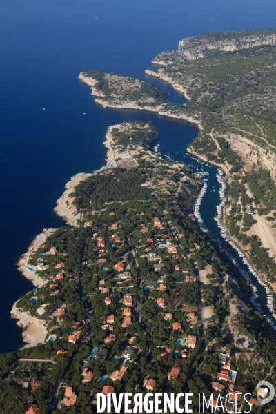 Vue aérienne des Calanques, Cassis, La Ciotat