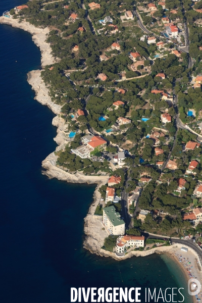 Vue aérienne des Calanques, Cassis, La Ciotat