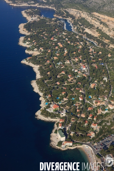 Vue aérienne des Calanques, Cassis, La Ciotat