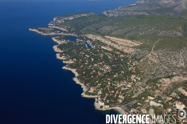 Vue aérienne des Calanques, Cassis, La Ciotat