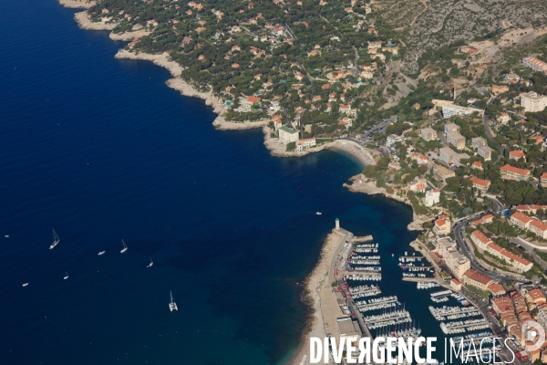 Vue aérienne des Calanques, Cassis, La Ciotat