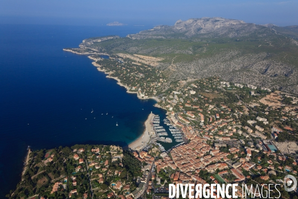 Vue aérienne des Calanques, Cassis, La Ciotat