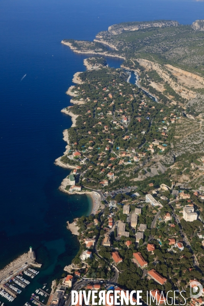 Vue aérienne des Calanques, Cassis, La Ciotat