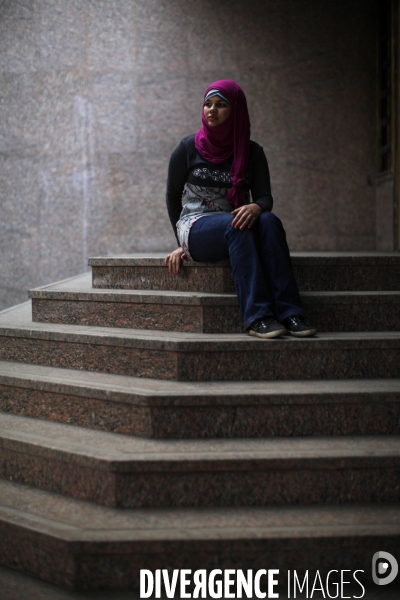 Portrait de samira ibrahim mohammed, femme egyptienne qui attaque l armee apres lui avoir fait des tests de virginite durant la revolution.