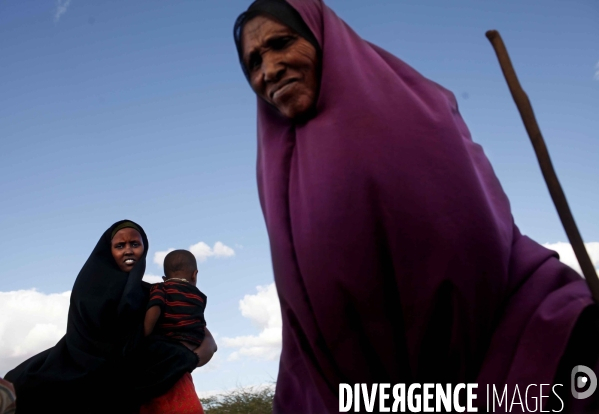 Kenyans people living in the outskirts of the refugees camp of dadaab, east kenya.