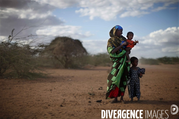 Kenyans people living in the outskirts of the refugees camp of dadaab, east kenya.