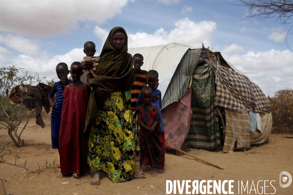 Kenyans people living in the outskirts of the refugees camp of dadaab, east kenya.