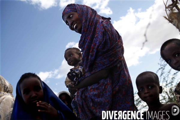 Kenyans people living in the outskirts of the refugees camp of dadaab, east kenya.