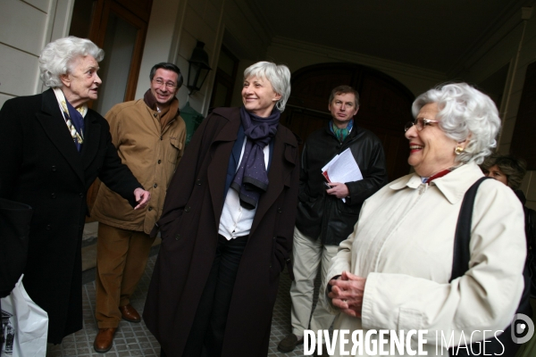 Deplacement de francoise de panafieu dans le 18 eme arrondissement.