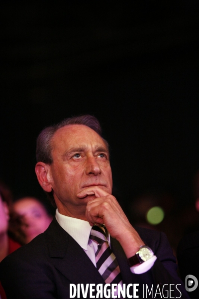 Meeting, au zenith, de bertrand delanoe, candidat pour les municipales a paris.