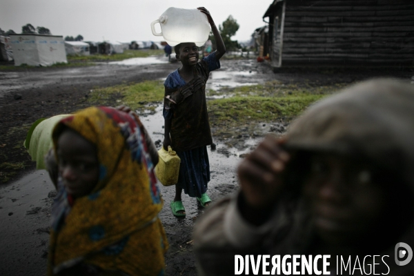Camps de refugies de kibati, a la sortie de goma, dans la region nord-kivu de la republique democratique du congo.
