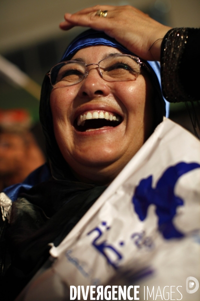 Soiree de victoire du parti islamiste tunisien ennhadha aux elections pour l assemblee constituante.