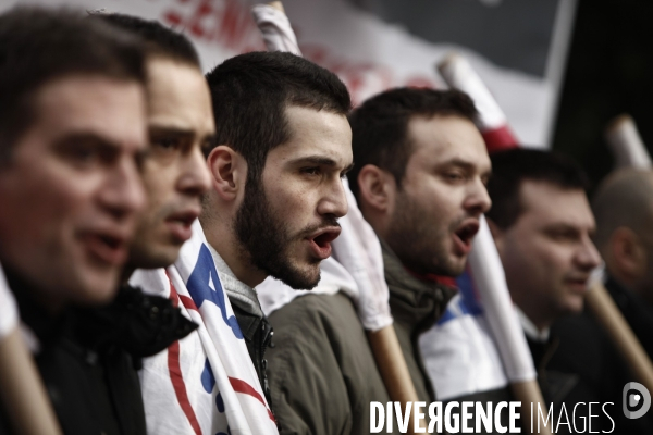 Manifestation des fonctionnaires dans le cadre de la greve en grece.