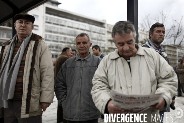 Manifestation des fonctionnaires dans le cadre de la greve en grece.