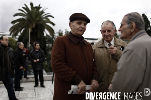 Manifestation des fonctionnaires dans le cadre de la greve en grece.