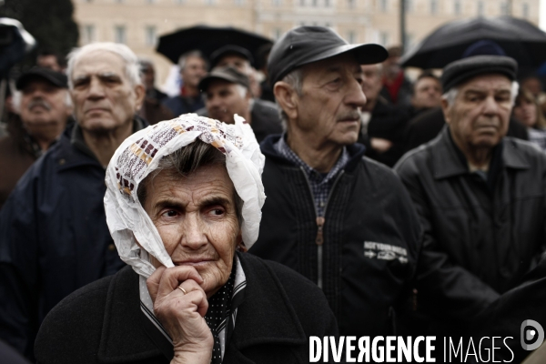 Manifestation des fonctionnaires dans le cadre de la greve en grece.